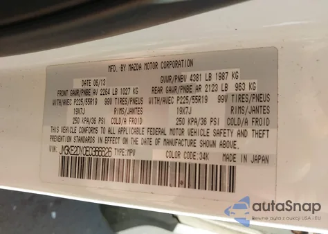 2014 Mazda Cx-5 Grand Touring from USA, damaged, VIN JM3KE2DY0E0366626